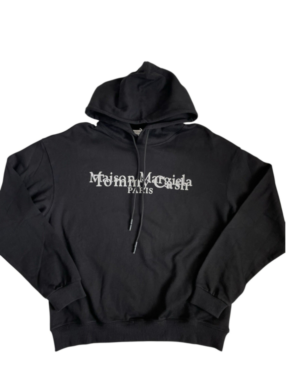 Maison Margiela Paris x Tommy Cash Hoodie Size Small Black Reflective Oversized